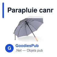 Parapluie canne personnalisable 25 pouces R-PET poignée droite avec logo - Bâton - Miniature 3