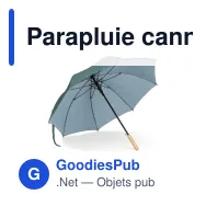 Parapluie canne personnalisable 25 pouces R-PET poignée droite avec logo - Bâton - Miniature 4