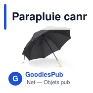Parapluie canne personnalisable 25 pouces R-PET poignée droite avec logo - Bâton - Miniature 5