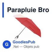 Parapluie pliable personnalisable Brosmon avec logo - Miniature 1
