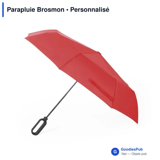 Parapluie pliable personnalisable Brosmon avec logo - Image 1