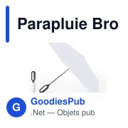 Parapluie pliable personnalisable Brosmon avec logo - Miniature 2