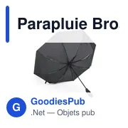 Parapluie pliable personnalisable Brosmon avec logo - Miniature 3