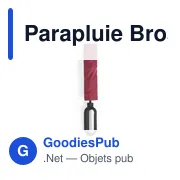 Parapluie pliable personnalisable Brosmon avec logo - Miniature 4