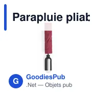 Parapluie pliable personnalisable Brosmon avec logo - Miniature 10