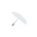 Variante blanc - Parapluie pliable personnalisable Brosmon avec logo