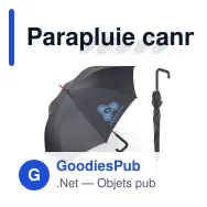 Parapluie canne bicolore personnalisable 23 pouces automatique avec logo - Canne - Miniature 1