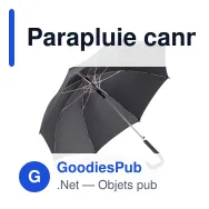 Parapluie canne bicolore personnalisable 23 pouces automatique avec logo - Canne - Miniature 2