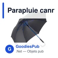 Parapluie canne bicolore personnalisable 23 pouces automatique avec logo - Canne - Miniature 3