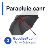 Parapluie canne bicolore personnalisable 23 pouces automatique avec logo - Canne - Miniature 4