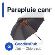 Parapluie canne bicolore personnalisable 23 pouces automatique avec logo - Canne - Miniature 5