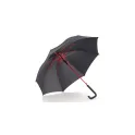 Variante Noir / rouge - Parapluie canne bicolore personnalisable 23 pouces automatique avec logo - Canne