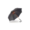 Variante Noir / Orange - Parapluie canne bicolore personnalisable 23 pouces automatique avec logo - Canne