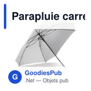 Parapluie carré personnalisable 27 pouces en pongée avec logo - Deluxe Square - Miniature 4