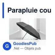 Parapluie coupe-vent personnalisable avec logo | Uksan - Miniature 2