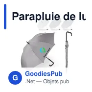 Parapluie de luxe personnalisable 23 pouces à ouverture automatique avec logo - Luxe - Miniature 1