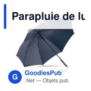 Parapluie de luxe personnalisable 23 pouces à ouverture automatique avec logo - Luxe - Miniature 2