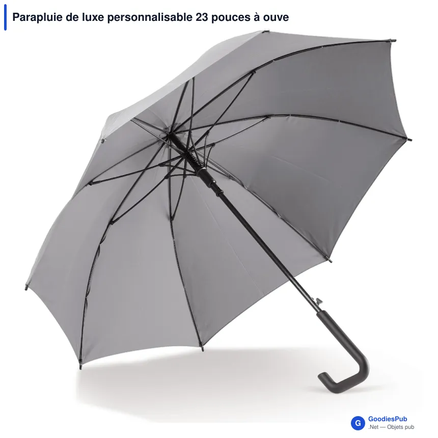 Parapluie de luxe personnalisable 23 pouces à ouverture automatique avec logo - Luxe - Image 3