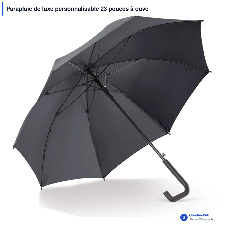 Parapluie de luxe personnalisable 23 pouces à ouverture automatique avec logo - Luxe - Image 4