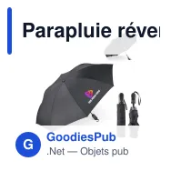 Parapluie réversible personnalisable 23 pouces automatique avec logo - Deluxe - Miniature 1