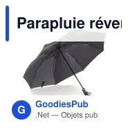 Parapluie réversible personnalisable 23 pouces automatique avec logo - Deluxe - Miniature 2