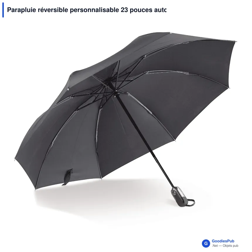 Parapluie réversible personnalisable 23 pouces automatique avec logo - Deluxe - Image 2