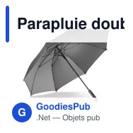 Parapluie double personnalisable 25 pouces à ouverture automatique avec logo - Duo - Miniature 2