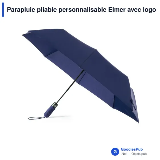 Parapluie pliable personnalisable Elmer avec logo - Image 1