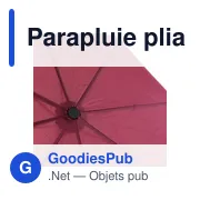 Parapluie pliable personnalisable Elmer avec logo - Miniature 4