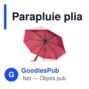 Parapluie pliable personnalisable Elmer avec logo - Miniature 5