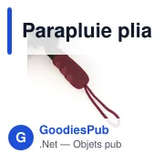 Parapluie pliable personnalisable Elmer avec logo - Miniature 6