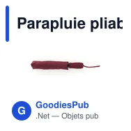 Parapluie pliable personnalisable Elmer avec logo - Miniature 9