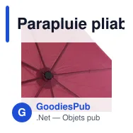 Parapluie pliable personnalisable Elmer avec logo - Miniature 10