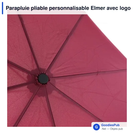 Parapluie pliable personnalisable Elmer avec logo - Image 10