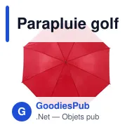Parapluie golf personnalisable Alfie avec logo - Miniature 1