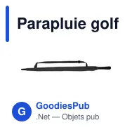 Parapluie golf personnalisable Amélie avec logo - Miniature 4