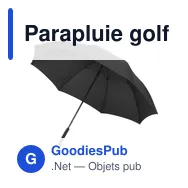 Parapluie golf personnalisable Amélie avec logo - Miniature 6