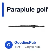 Parapluie golf personnalisable Amélie avec logo - Miniature 8