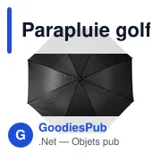 Parapluie golf automatique en rPET 190T Milan - Miniature 1