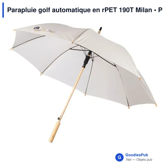 Parapluie golf automatique en rPET 190T Milan - Image 2