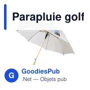Parapluie golf automatique en rPET 190T Milan - Miniature 3