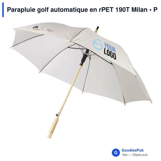 Parapluie golf automatique en rPET 190T Milan - Image 3