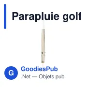 Parapluie golf automatique en rPET 190T Milan - Miniature 5