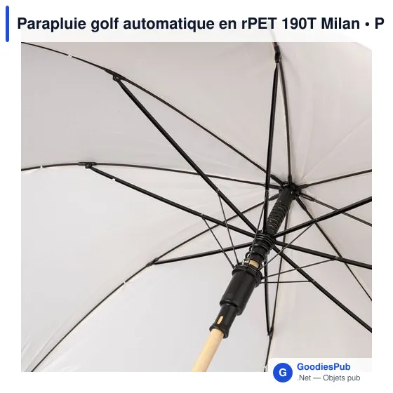 Parapluie golf automatique en rPET 190T Milan - Image 6
