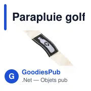 Parapluie golf automatique en rPET 190T Milan - Miniature 9