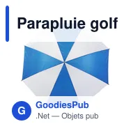 Parapluie golf personnalisable avec logo - Russell - Miniature 1