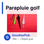 Parapluie golf personnalisable Charles Dickens® avec logo - Miniature 5