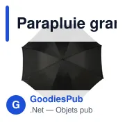 Parapluie grand golf en polyester 190T Beatriz - Miniature 1
