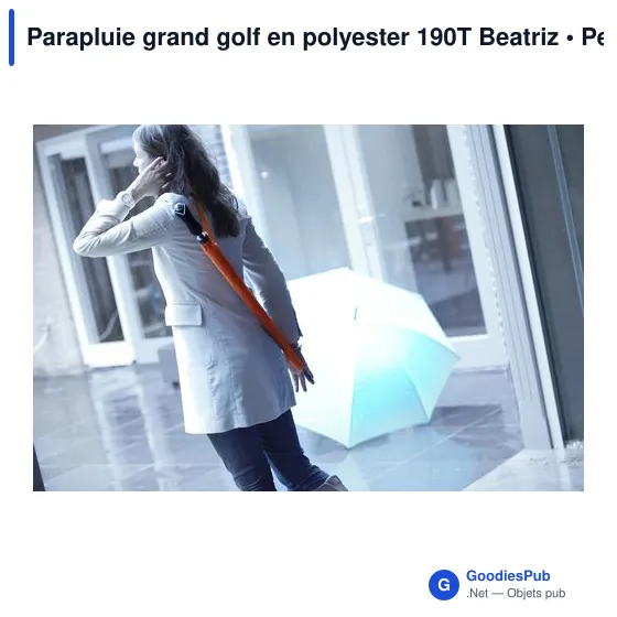 Parapluie grand golf en polyester 190T Beatriz - Image 11