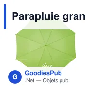 Parapluie grand golf en polyester 190T Beatriz - Miniature 12